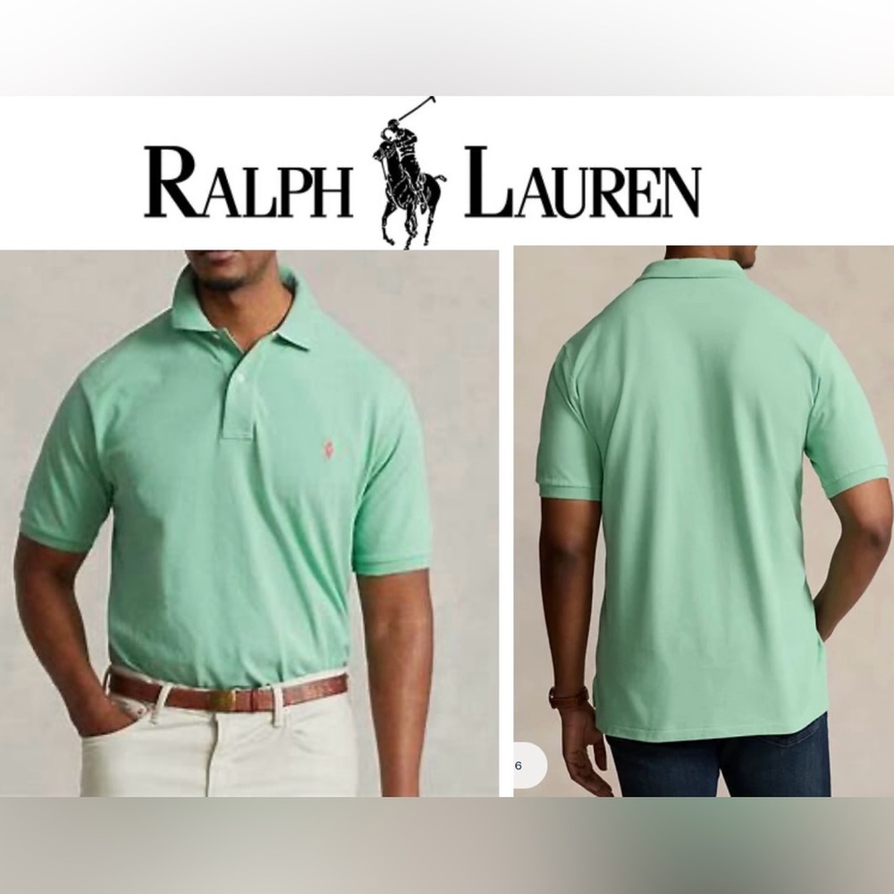 Polo by Ralph Lauren Men’s‎ 4XB Celadon Iconic Mesh Polo Shirt